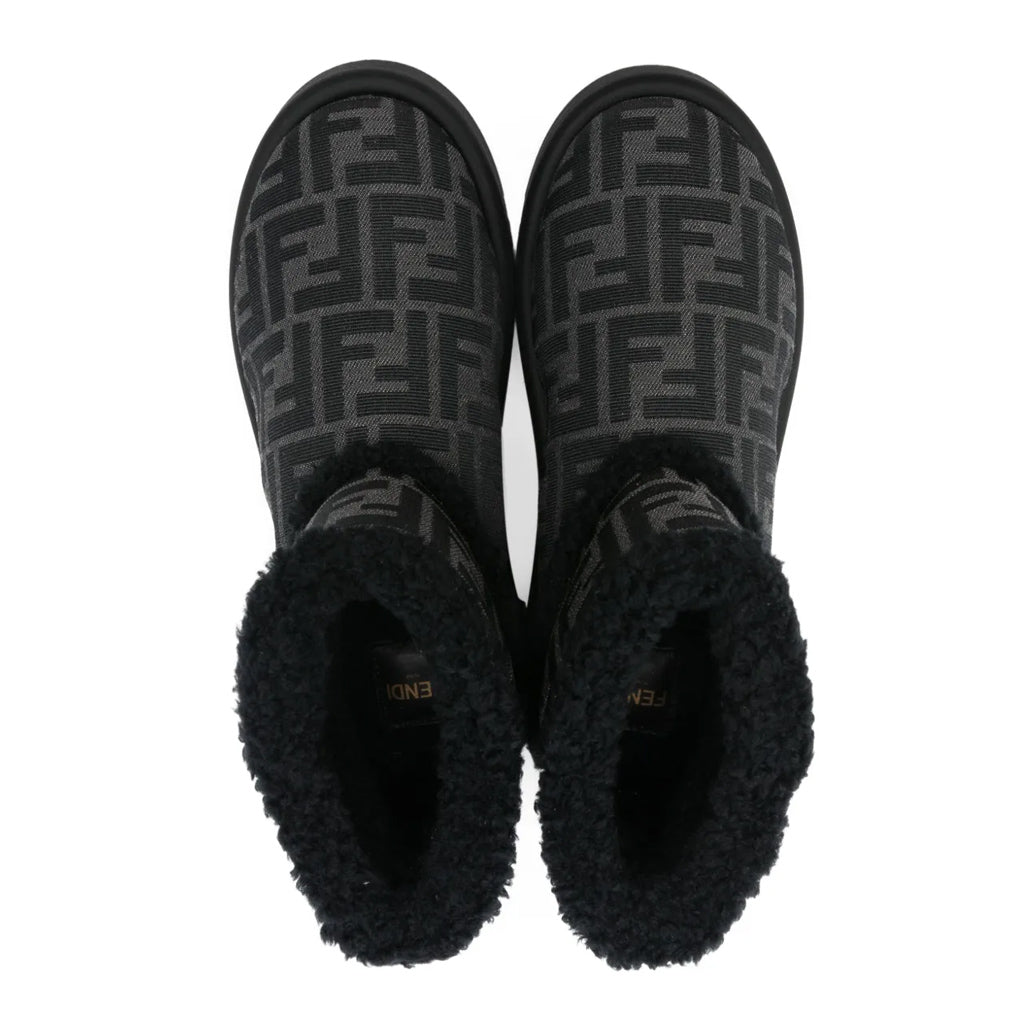 Fendi Kids FF Shearling Boots