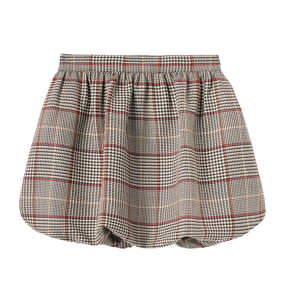 Self Portrait Kids Brown Check Skirt