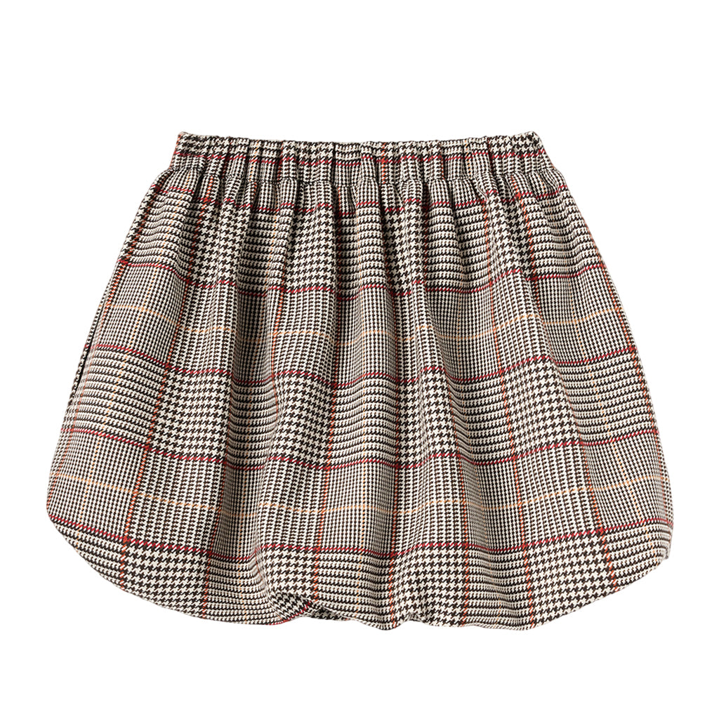 Self Portrait Kids Brown Check Skirt