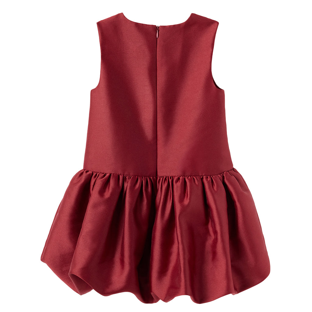 Self Portrait Kids Burgundy Taffeta Dress