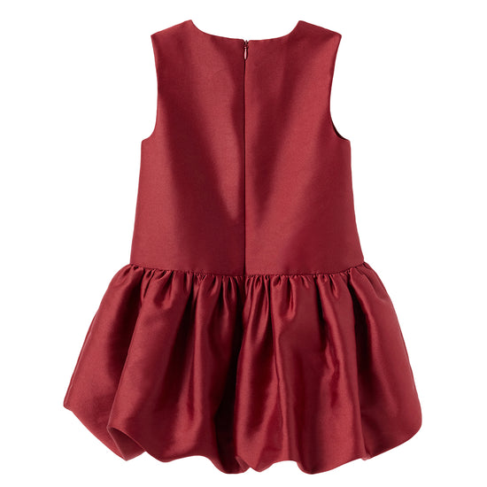 Self Portrait Kids Burgundy Taffeta Dress