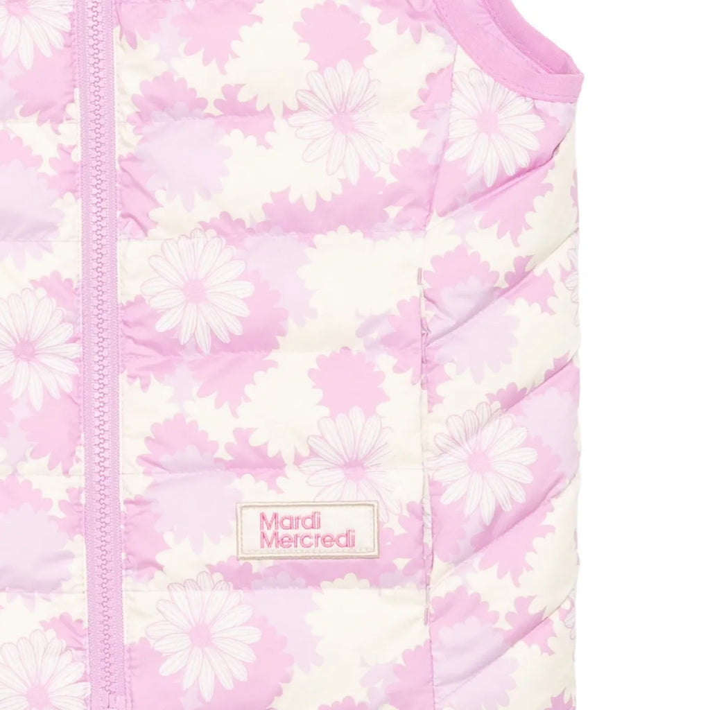 Mardi Mercredi Les Petits Kids Down Vest Flower Reversible