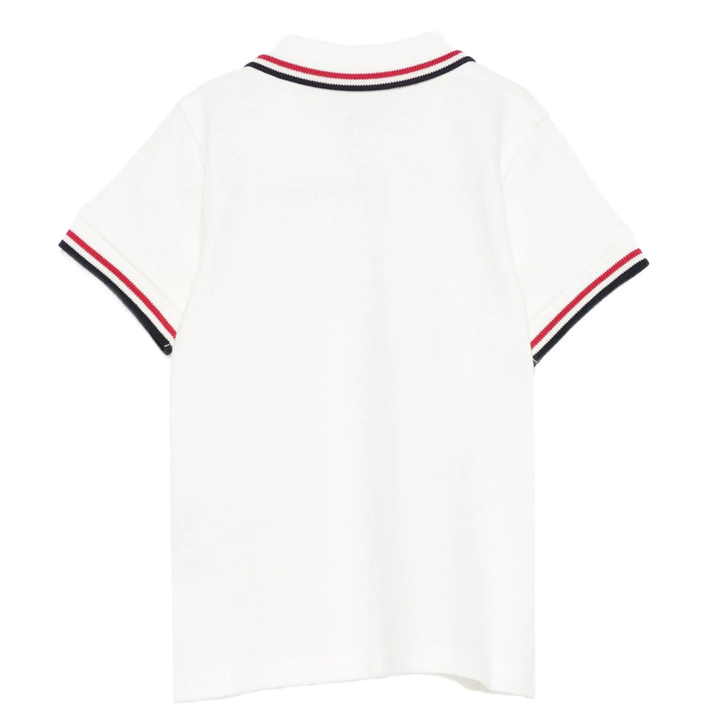 Moncler Enfant Stretch Pique Polo Shirt
