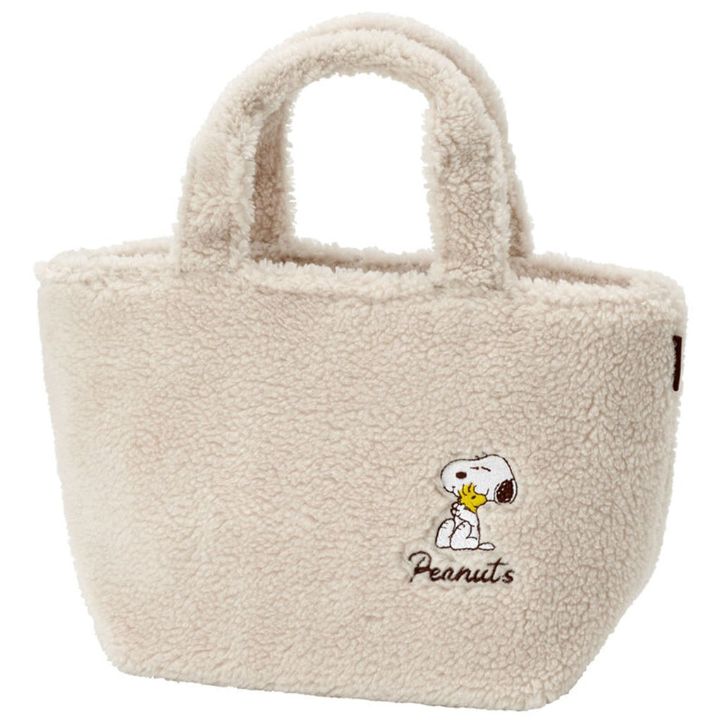 Skater Snoopy Boa Fabric Lunch Bag