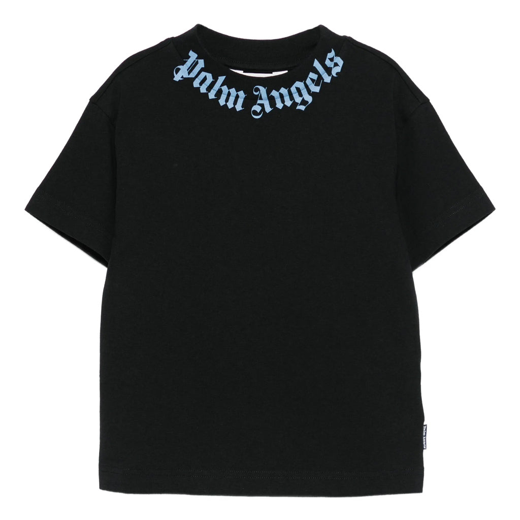 Palm Angels Kids Neck Logo Regular T-shirt