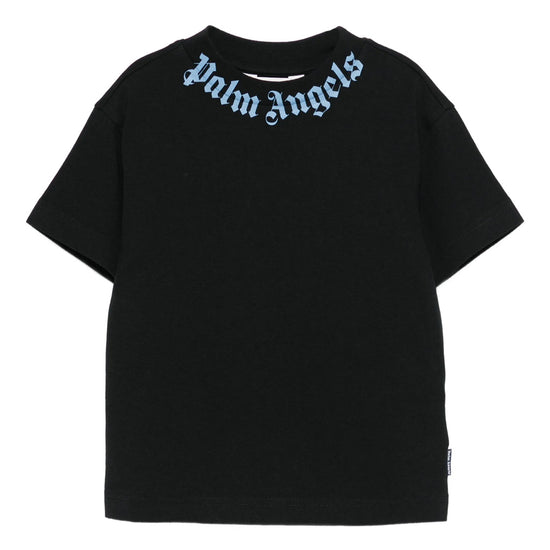 Palm Angels Kids Neck Logo Regular T-shirt
