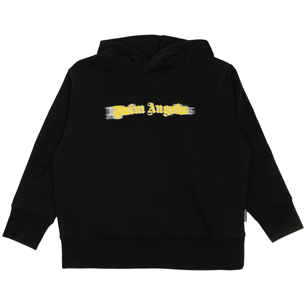 Palm Angels Kids Blurred Logo Regular Hoodie