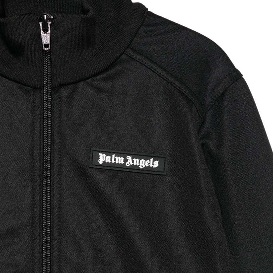 Palm Angels Kids Curved Logo Cut Track Jacket