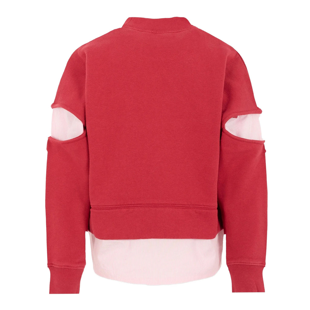 Palm Angels Kids PA Stripes Hybrid Sweat Crew