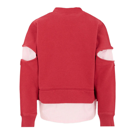 Palm Angels Kids PA Stripes Hybrid Sweat Crew