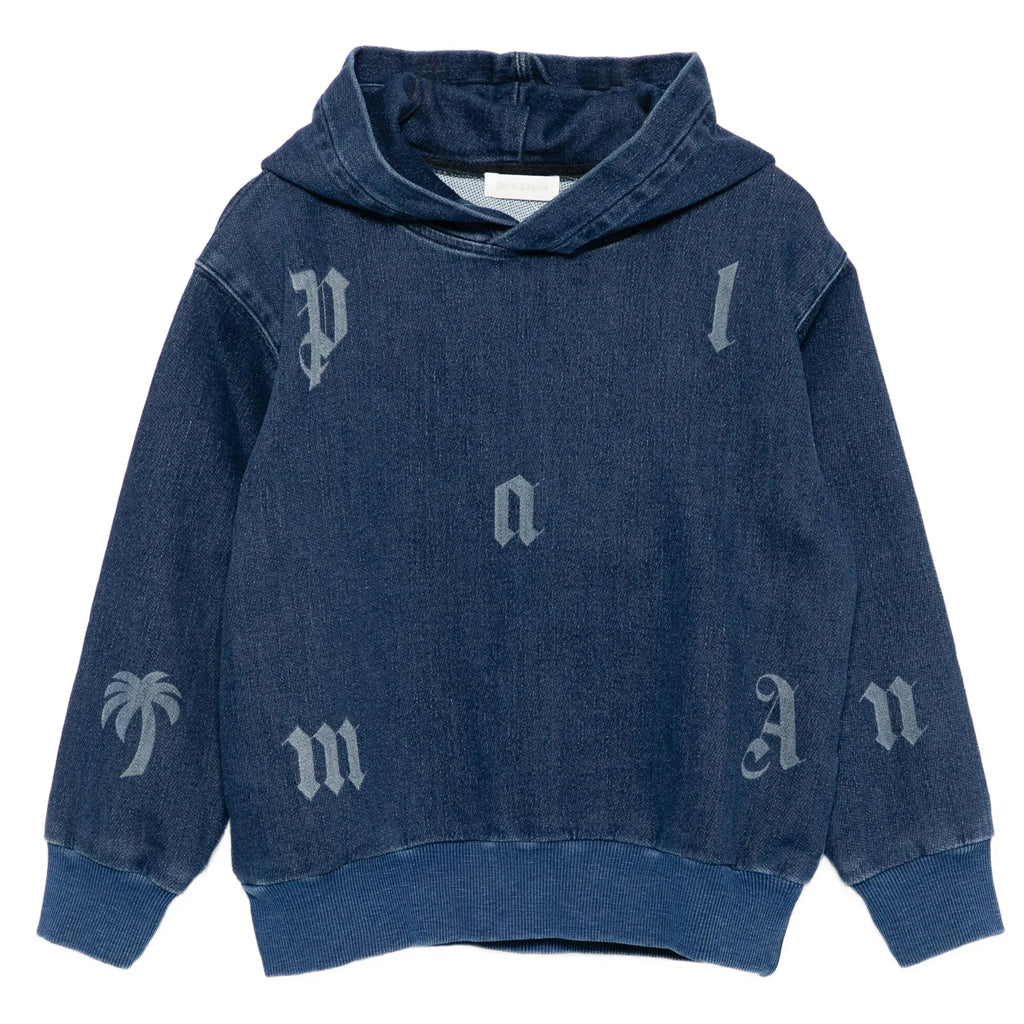 Palm Angels Kids PA Letters Washed Sweat Hoodie