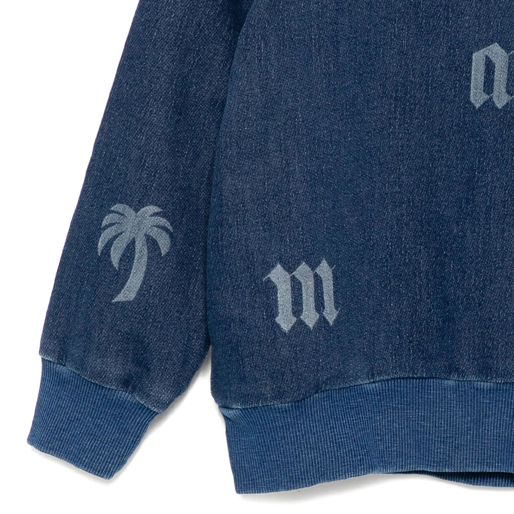 Palm Angels Kids PA Letters Washed Sweat Hoodie