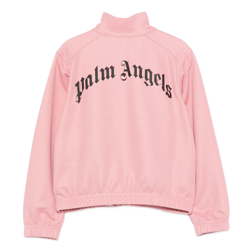 Palm Angels Kids Curved Logo Cut Crop Track Jac