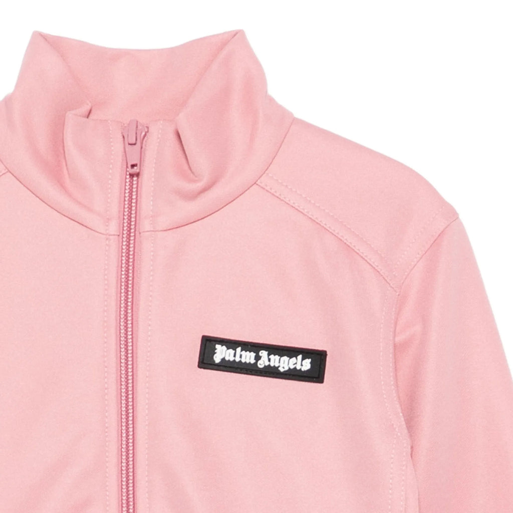 Palm Angels Kids Curved Logo Cut Crop Track Jac
