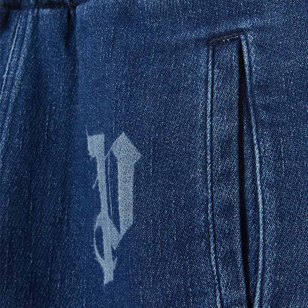 Palm Angels Kids PA Letters Washed Wide Pant