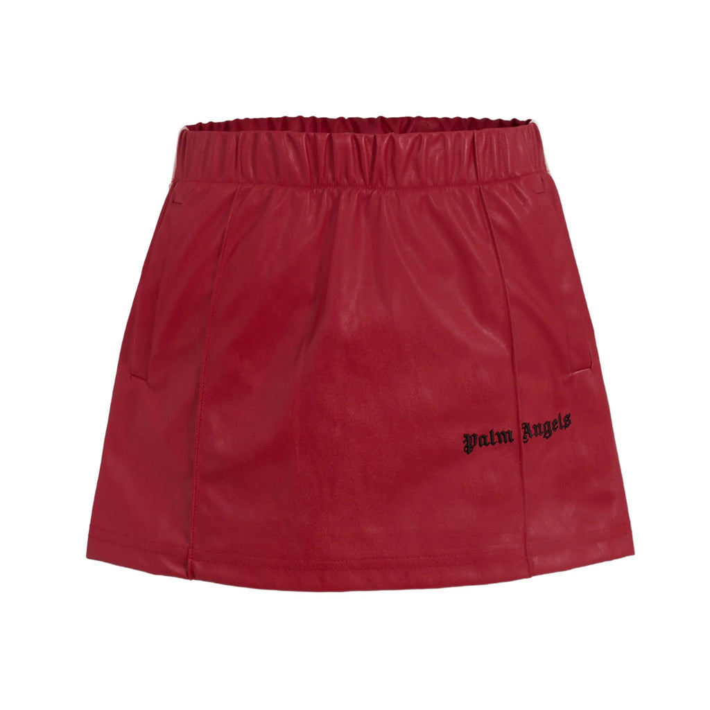 Palm Angels Kids PA Coated Track Mini Skirt