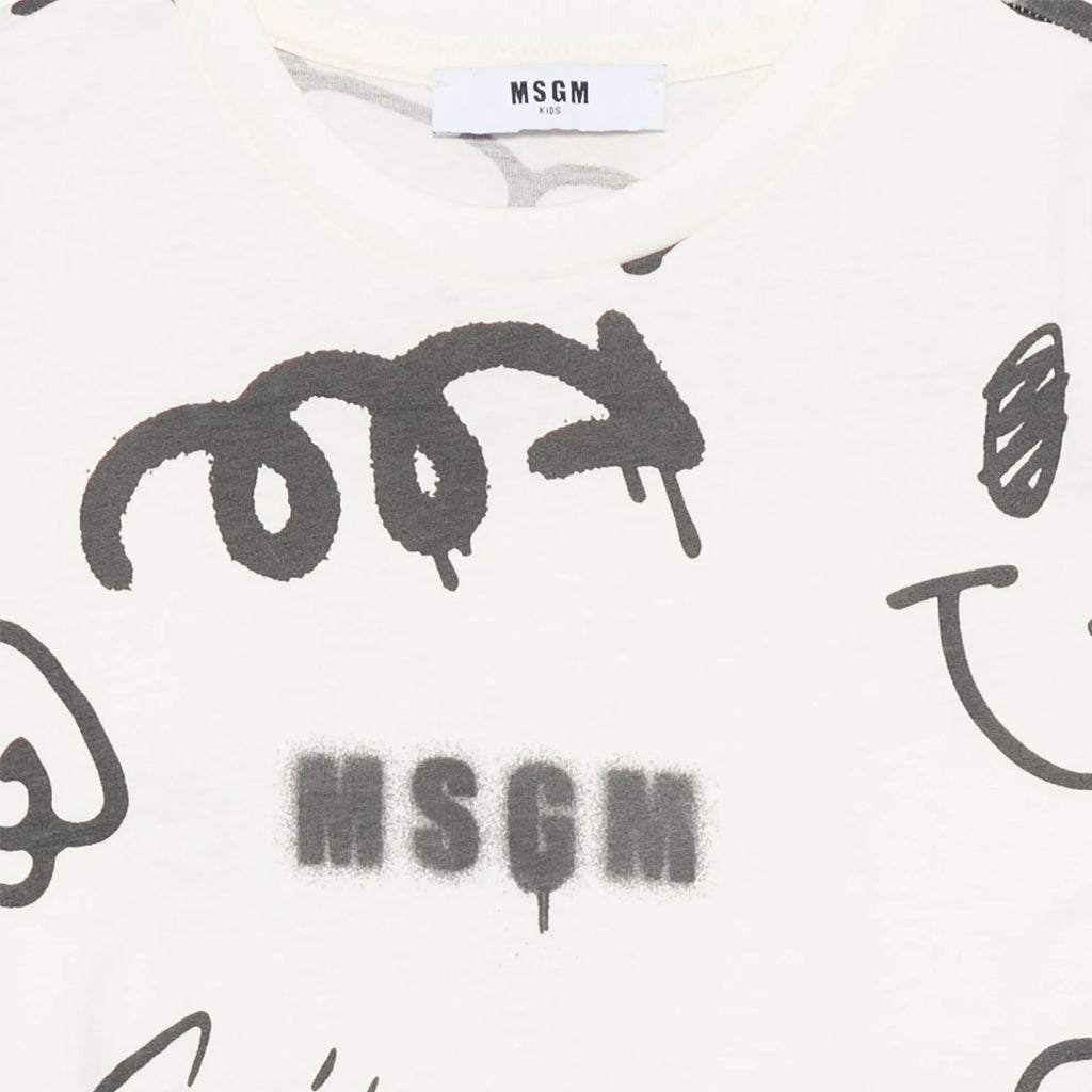 MSGM Kids Scribble T-shirt