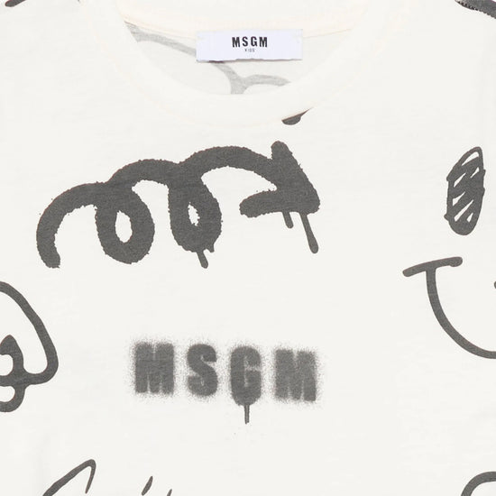 MSGM Kids Scribble T-shirt