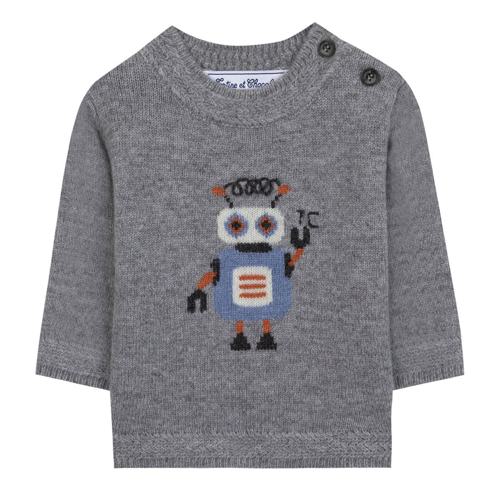 Tartine Et Chocolat Robot Wool Sweater
