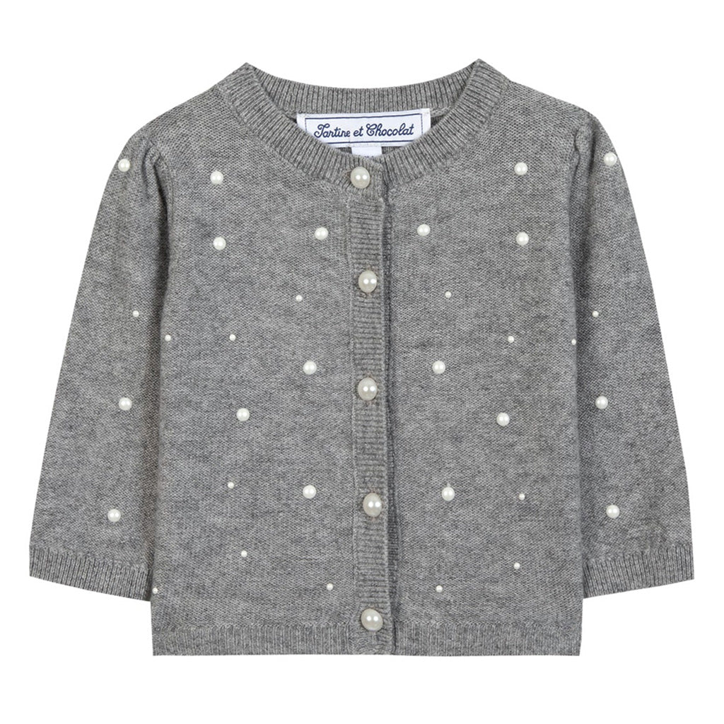 Tartine Et Chocolat Pearlie Wool Cardigan
