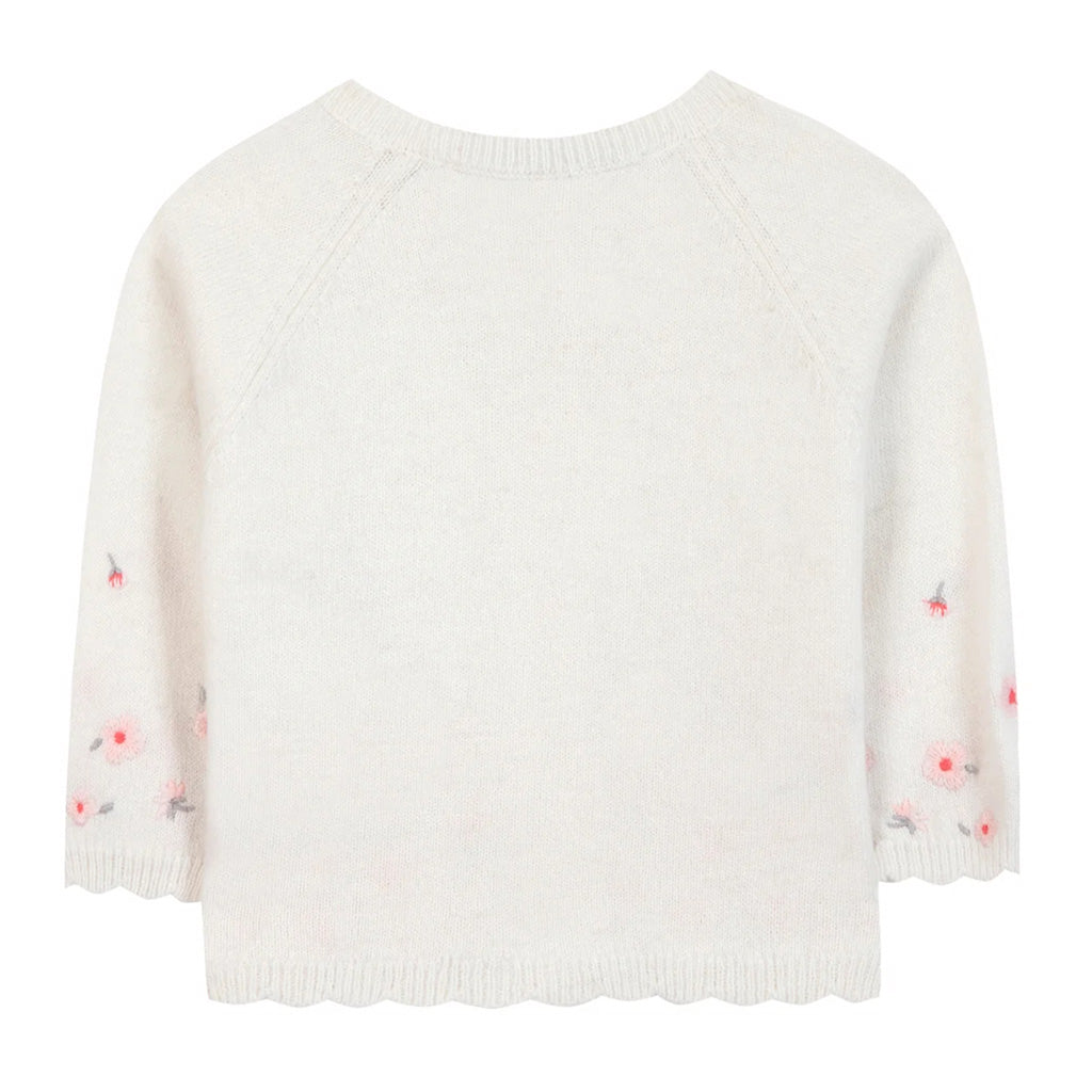 Tartine Et Chocolat Floral Wool Mix Knit Cardigan