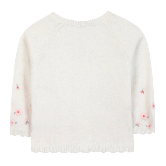 Tartine Et Chocolat Floral Wool Mix Knit Cardigan