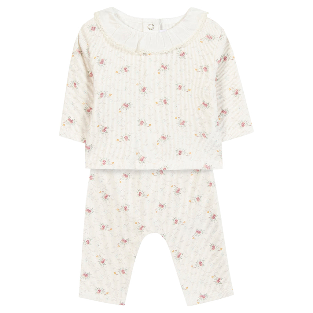 Tartine Et Chocolat Floral Print Top and Bottom Set