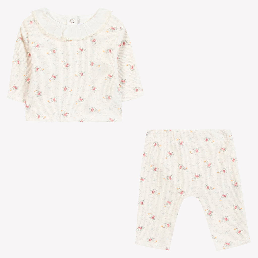 Tartine Et Chocolat Floral Print Top and Bottom Set