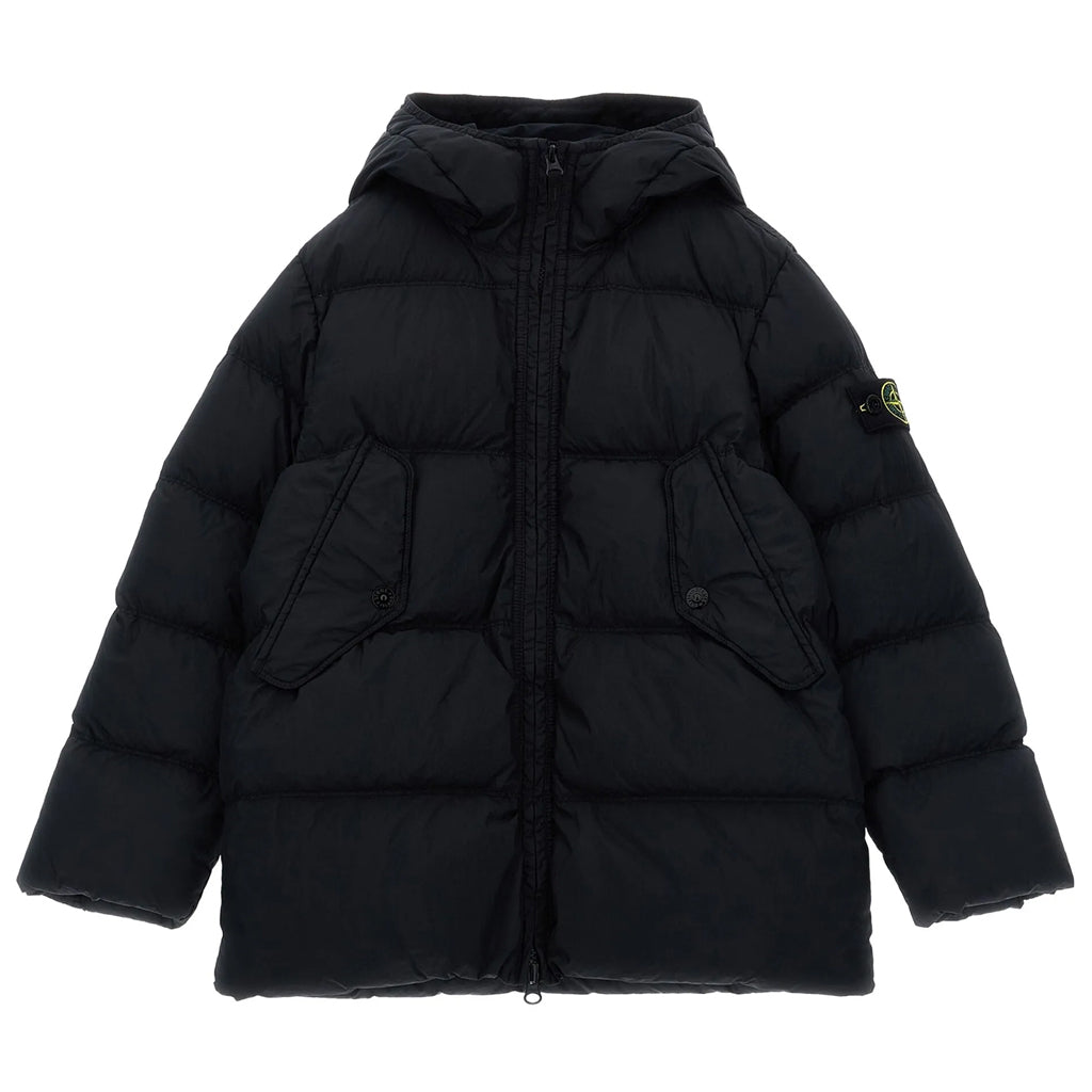 Stone Island Junior Crinkle Long Jacket