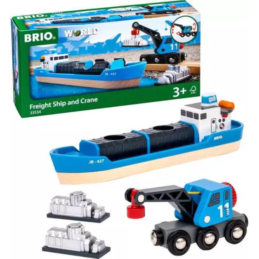 BRIO Freight Ship and Crane