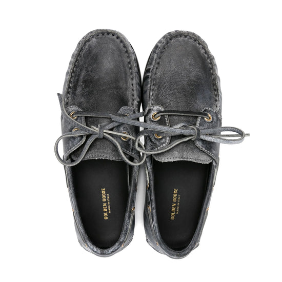 Golden Goose Distressed Leather Cruise Loafers
