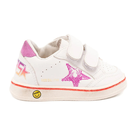 Golden Goose Ballstar Strap With Printed Star Leather Sneakers