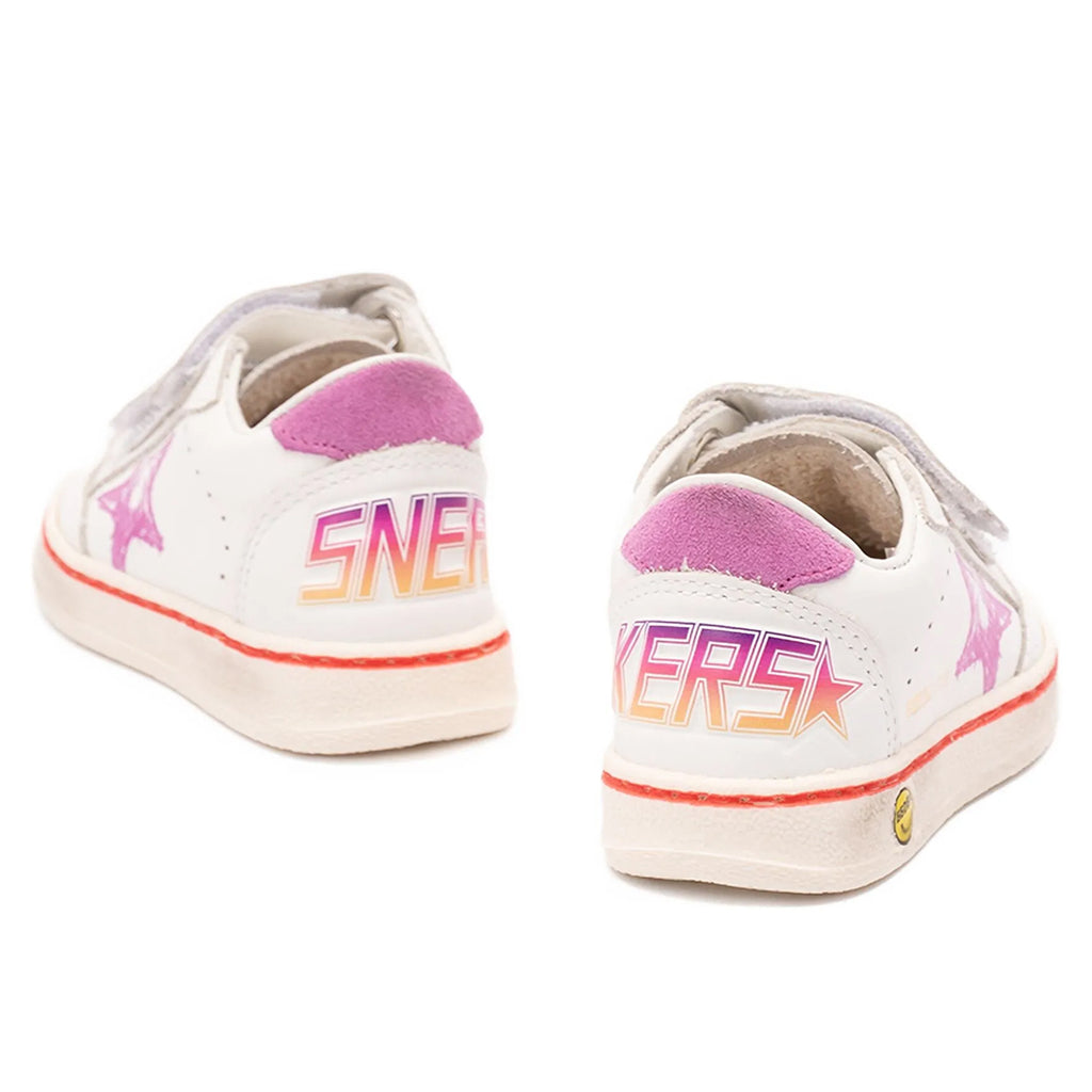 Golden Goose Ballstar Strap With Printed Star Leather Sneakers