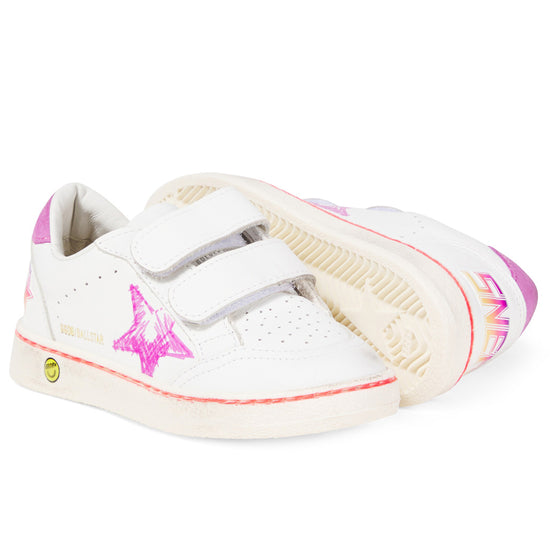 Golden Goose Ballstar Strap With Printed Star Leather Sneakers