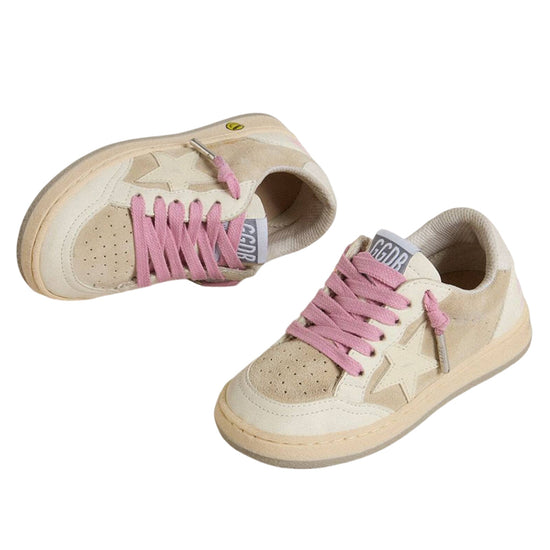 Golden Goose Ballstar Suede and Leather Star Sneakers