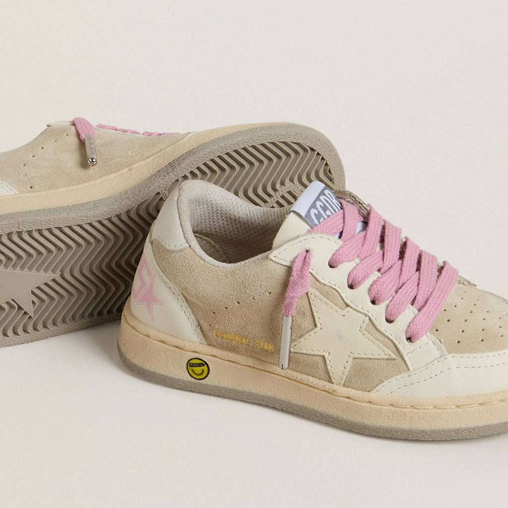 Golden Goose Ballstar Suede and Leather Star Sneakers