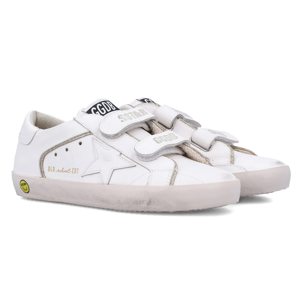 Golden Goose Old School Leather Star and Glitter Sneakers