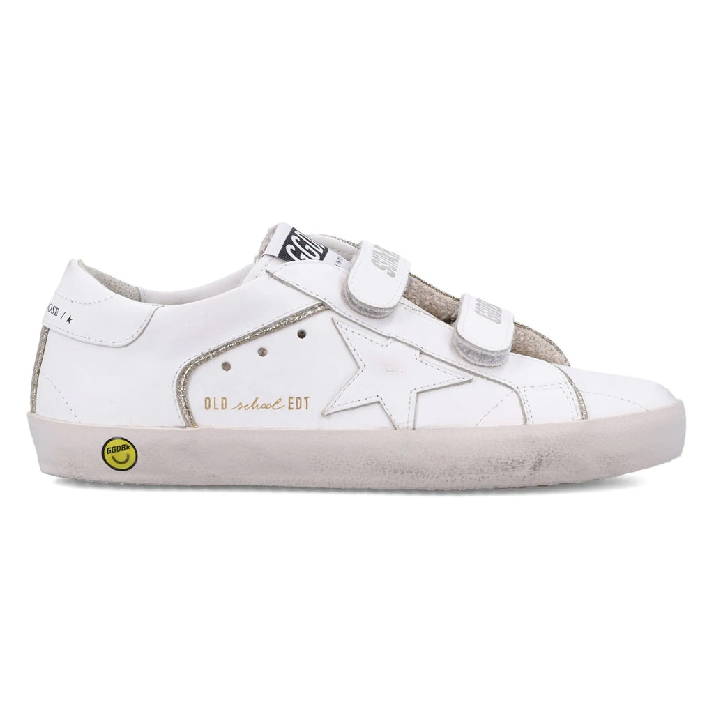 Golden Goose Old School Leather Star and Glitter Sneakers