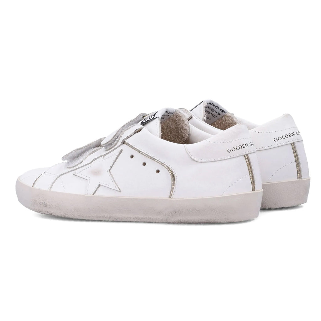 Golden Goose Old School Leather Star and Glitter Sneakers