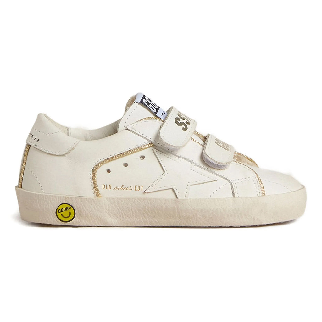Golden Goose Old School Leather Star and Glitter Sneakers