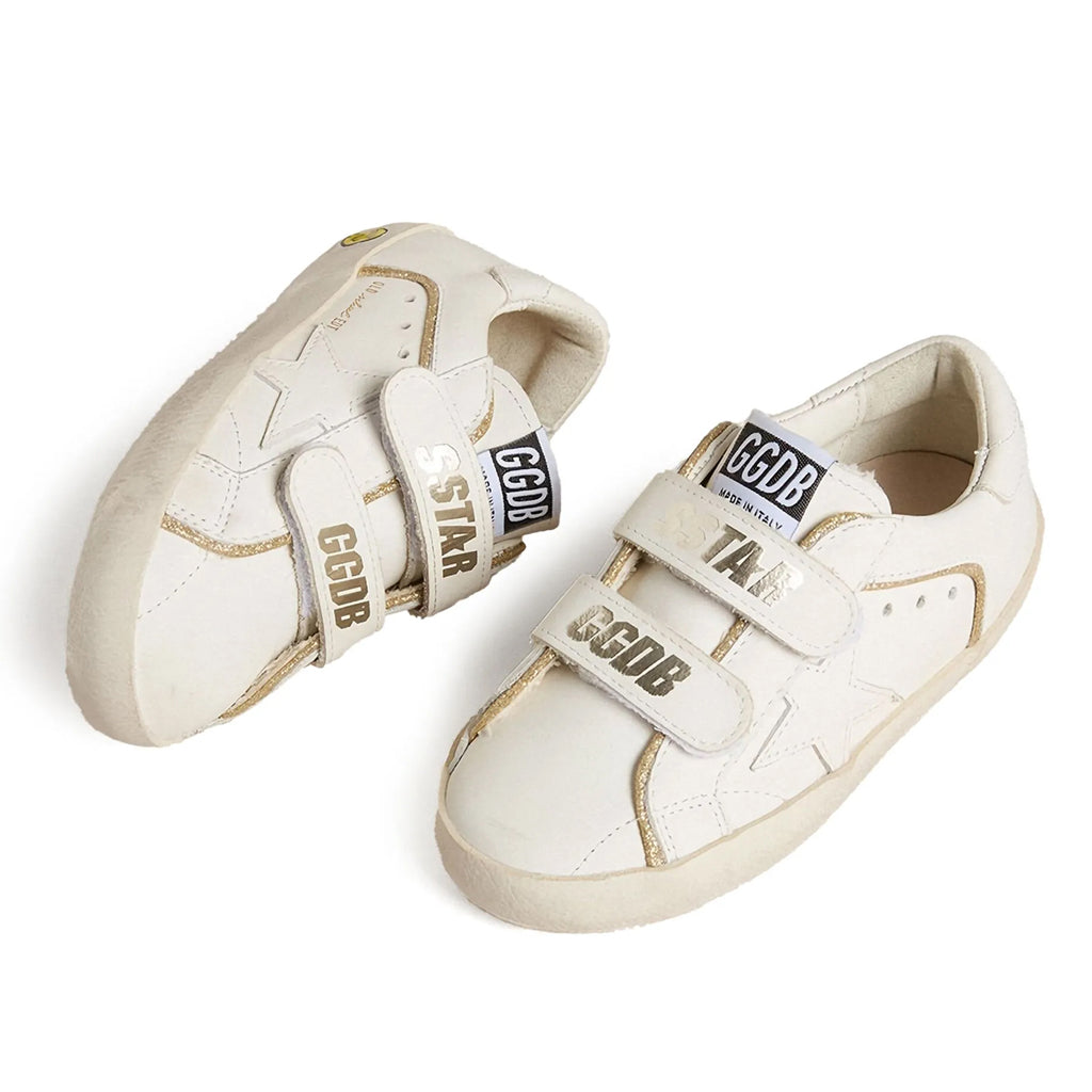 Golden Goose Old School Leather Star and Glitter Sneakers