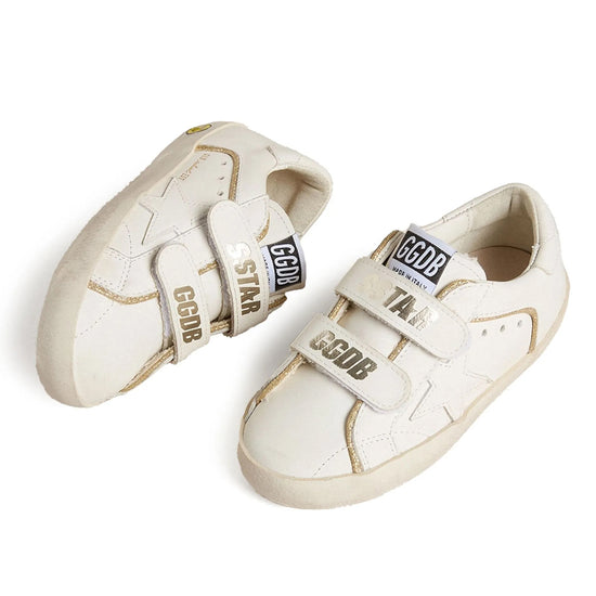 Golden Goose Old School Leather Star and Glitter Sneakers