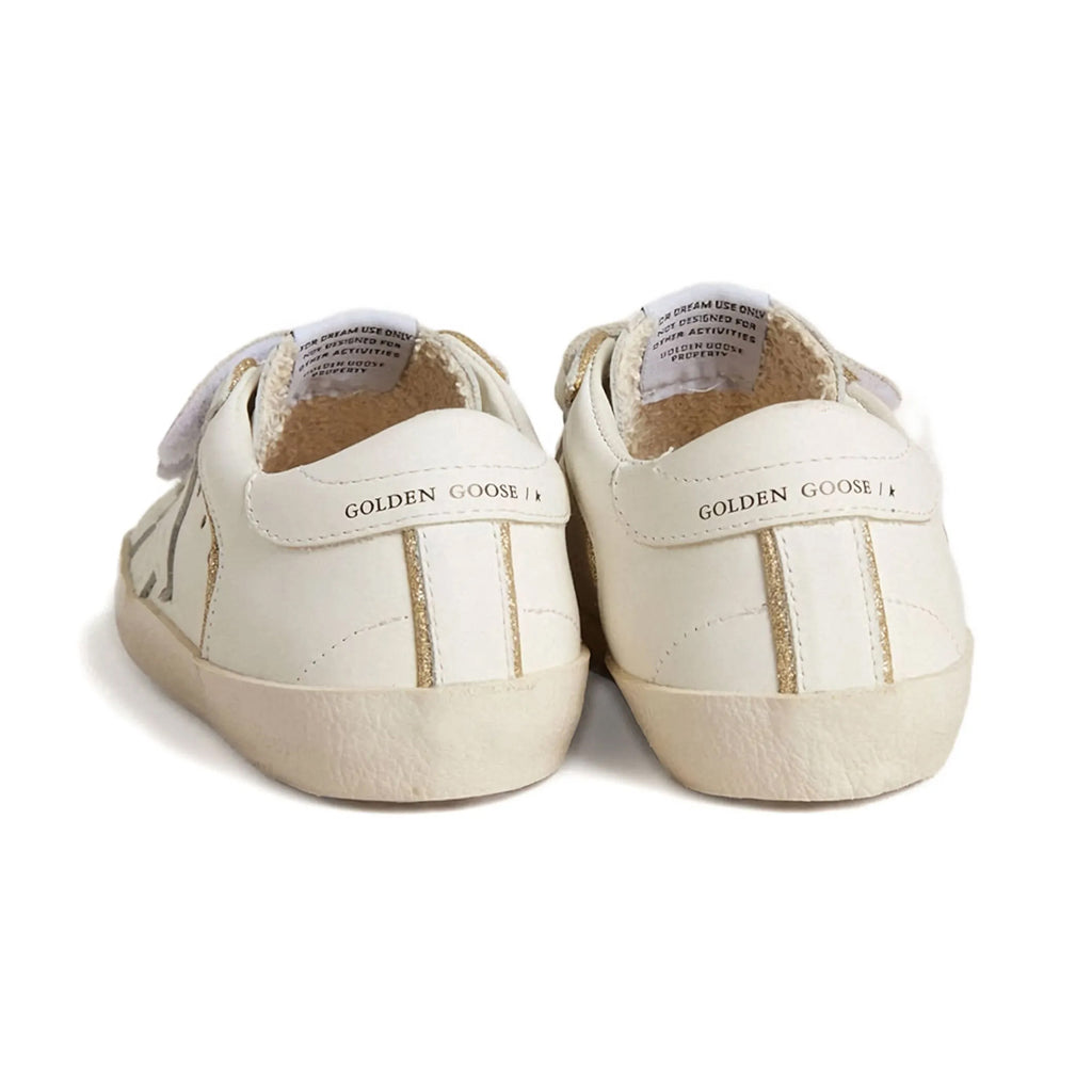 Golden Goose Old School Leather Star and Glitter Sneakers