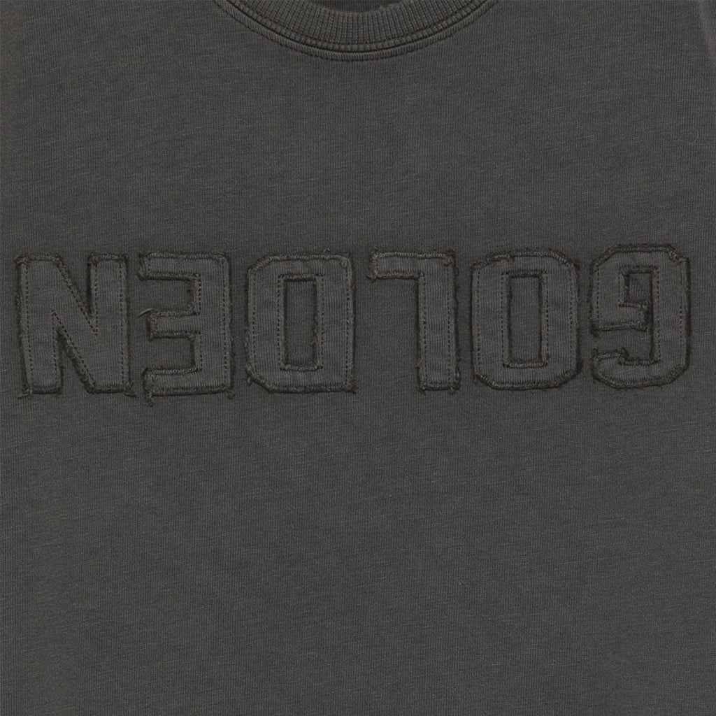 Golden Goose Distressed Cotton T-shirt With Logo