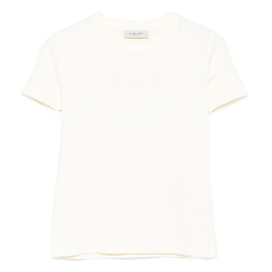 Golden Goose Distressed Cotton T-shirt With Logo