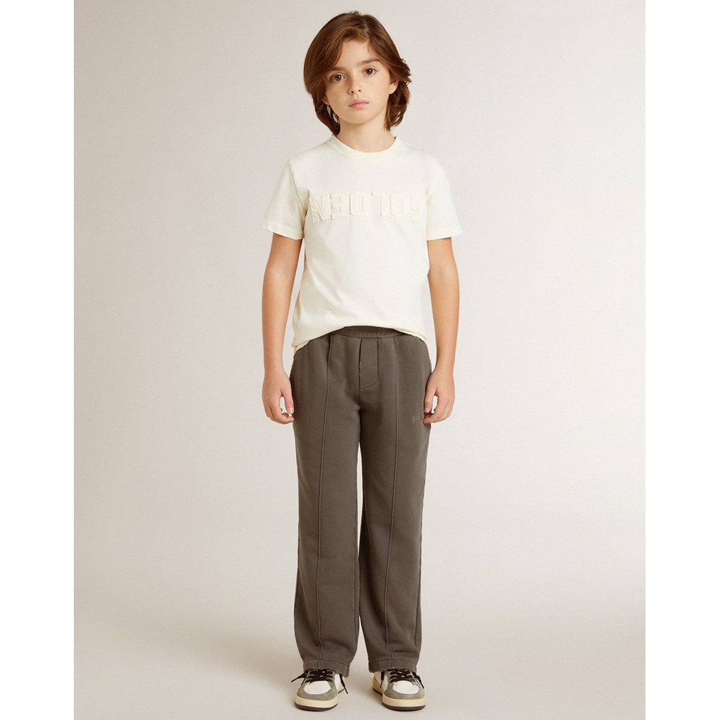 Golden Goose Distressed Cotton T-shirt With Logo