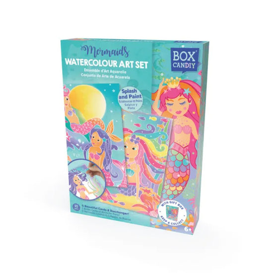Box Candiy Mermaids Watercolor Art Set