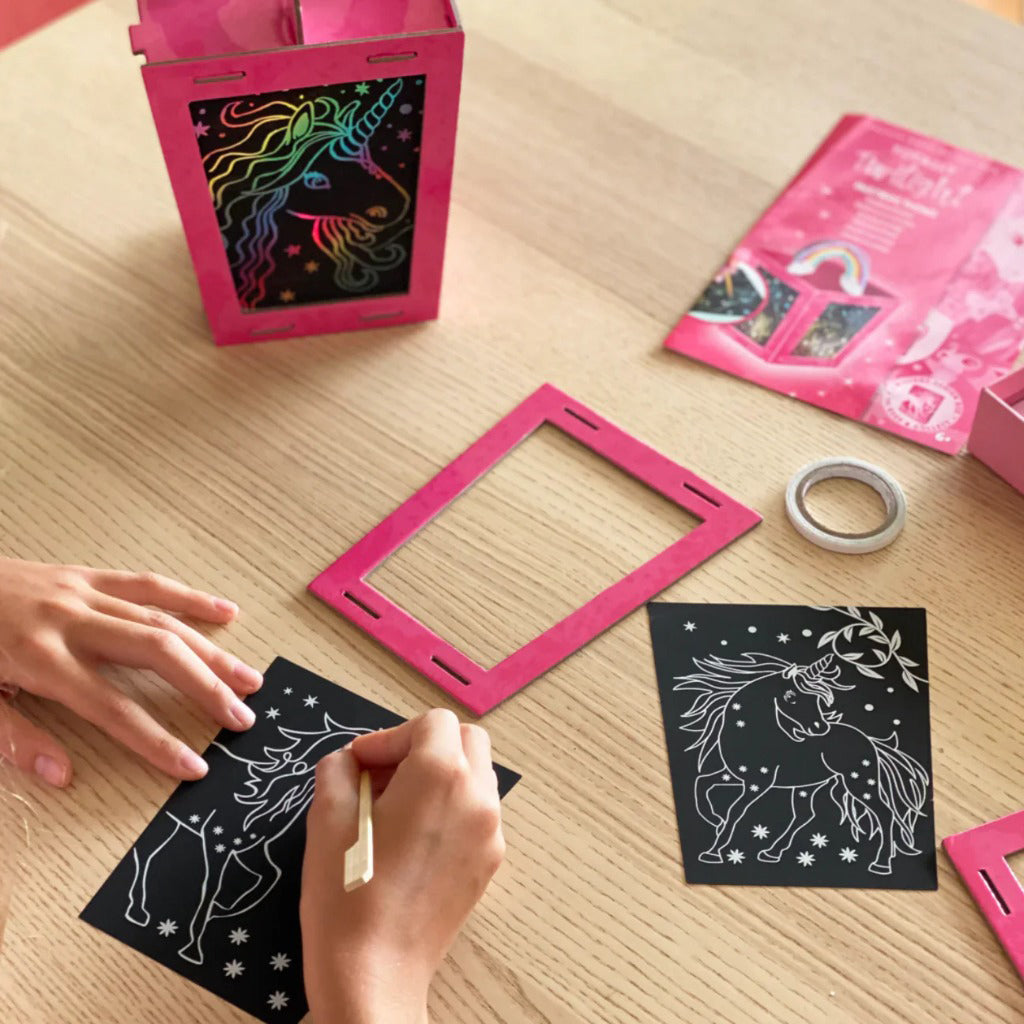 Box Candiy Twilight Unicorn Lantern Scratch Art Set