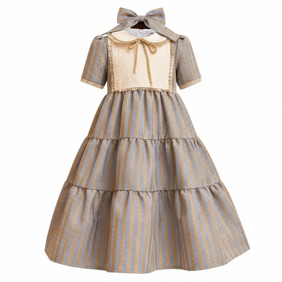 Eirene Denim Gold Strip Dress