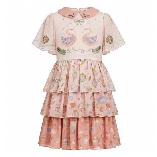 Eirene Christmas Dress With Hand-Embellishments